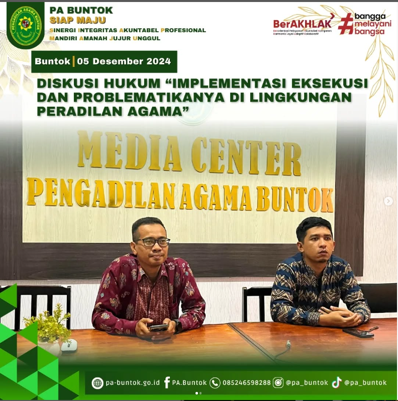 Dsikusi hukum PA Buntok