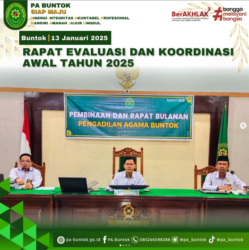 PA Buntok Gelar Rapat Evaluasi dan Kordinasi Awal Tahun 2025