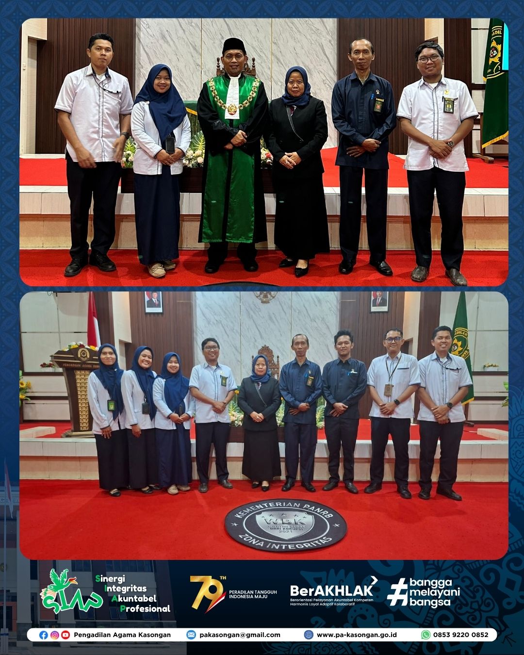Dukung Kolega Rombongan PA Kasongan Hadiri Pelantikan Panmud Gugatan PA Sampit