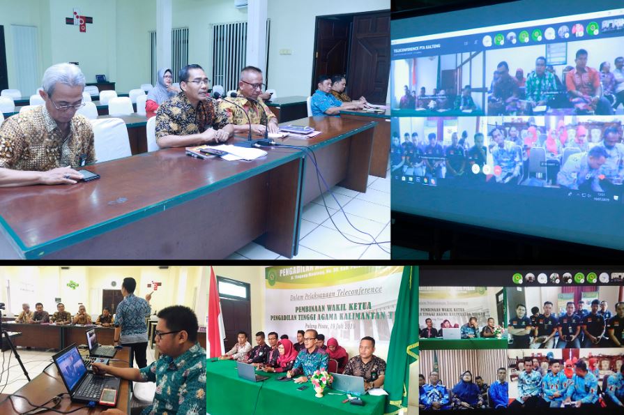 Wakil Teleconfren dengan PA se Kalteng